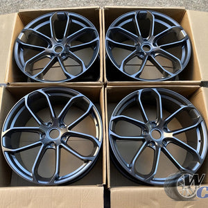 22” Wheels Fit Porsche Cayenne 2020–2025 |  OE Style Rims |  Matte Black |  Staggered Set of 4