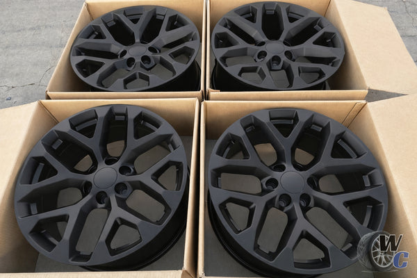 22” Wheels Fit Cadillac Escalade 1999–2026 |  OE Style Rims |  Satin Black |  Set of 4