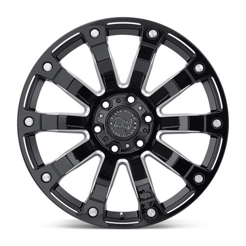 20" Black Rhino Hard Alloys SELKIRK GLOSS BLACK MILLED 5X139.7