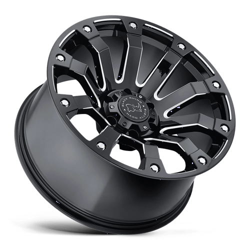 20" Black Rhino Hard Alloys SELKIRK GLOSS BLACK MILLED 5X139.7