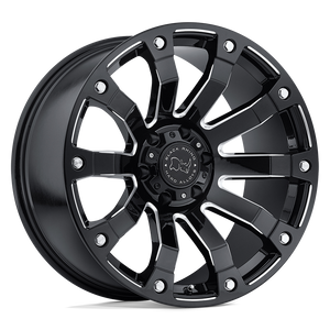 20" Black Rhino Hard Alloys SELKIRK GLOSS BLACK MILLED 5X139.7