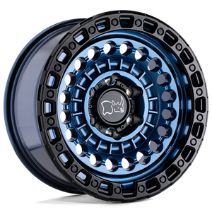17" Black Rhino Hard Alloys SENTINEL COBALT BLUE W/ BLACK RING 8X180