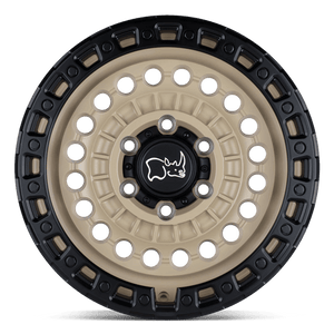 20X9.5 Black Rhino Hard Alloys SENTINEL DESERT SAND W/ BLACK RING 5X127