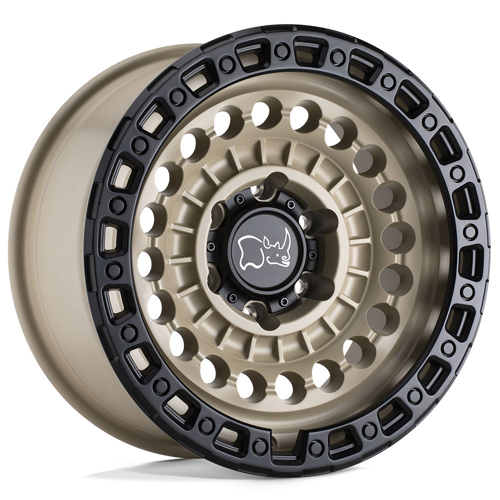 20" Black Rhino Hard Alloys SENTINEL DESERT SAND W/ BLACK RING 8X165.1
