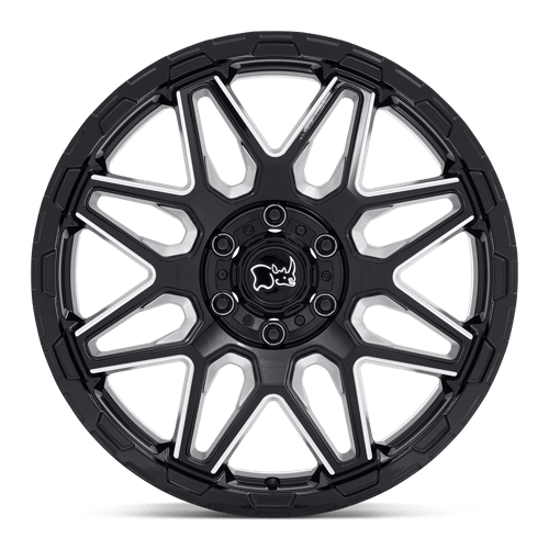 20" Black Rhino Hard Alloys SHOCKWAVE GLOSS BLACK W/ MILLED SPOKES 5X127