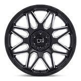 20" Black Rhino Hard Alloys SHOCKWAVE GLOSS BLACK W/ MILLED SPOKES 5X127