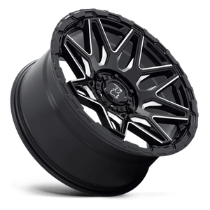 20" Black Rhino Hard Alloys SHOCKWAVE GLOSS BLACK W/ MILLED SPOKES 5X127