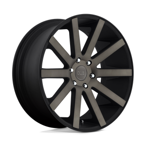 24X10 DUB 1PC S121 SHOT CALLA MATTE BLACK DOUBLE DARK TINT 6X139.7