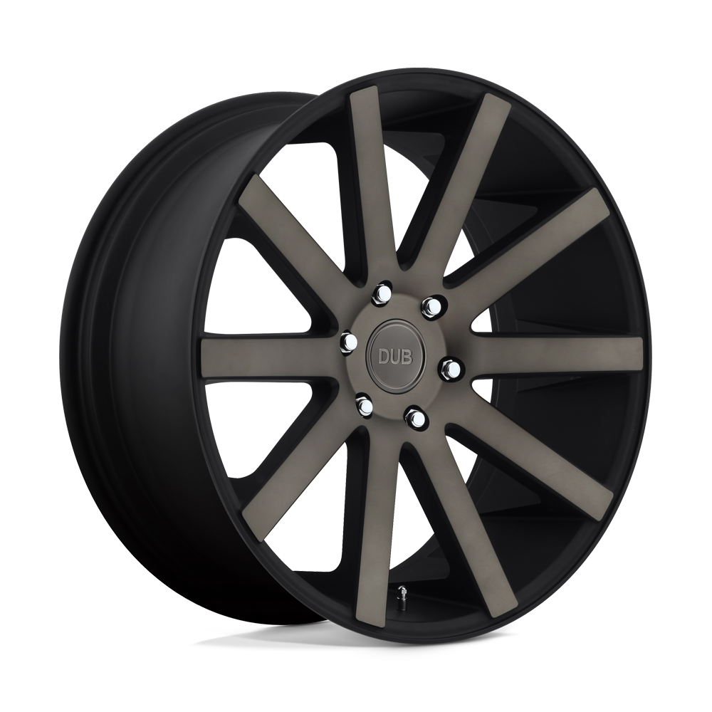 22X10.5 DUB 1PC S121 SHOT CALLA MATTE BLACK DOUBLE DARK TINT 5X127