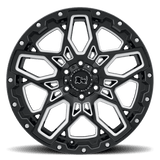 20" Black Rhino Hard Alloys SHRAPNEL GLOSS BLACK W/ MILLED SPOKES 5X150