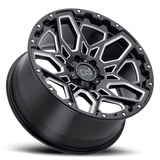 20" Black Rhino Hard Alloys SHRAPNEL GLOSS BLACK W/ MILLED SPOKES 5X150