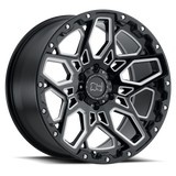 20" Black Rhino Hard Alloys SHRAPNEL GLOSS BLACK W/ MILLED SPOKES 5X150