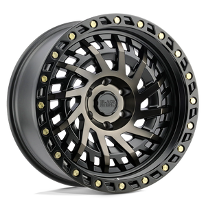 18" Black Rhino Hard Alloys SHREDDER MATTE BLACK W/ MACH DARK TINT 5X127