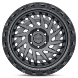 17X9 Black Rhino Hard Alloys SHREDDER MATTE GUNMETAL W/ BLACK RING 5X127