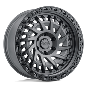 17X9 Black Rhino Hard Alloys SHREDDER MATTE GUNMETAL W/ BLACK RING 5X127
