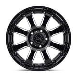20" Black Rhino Hard Alloys SIERRA GLOSS BLACK W/ MILLED SPOKES 5X127