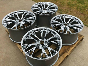 17”/18” Rims - Made to Fit Chevrolet Corvette, Coupe, Convertible, Z06, ZR1, Grand Sport | OE Style | 2005 2006 2007 2008 2009 2010 2011 2012 2013 | 17x9.5 Front, 18x? Rear Wheels Brand New - Model 62