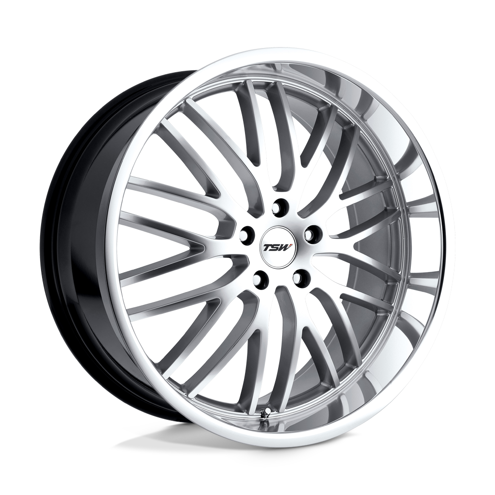 17" TSW SNETTERTON HYPER SILVER W/ MIRROR CUT LIP 5X120