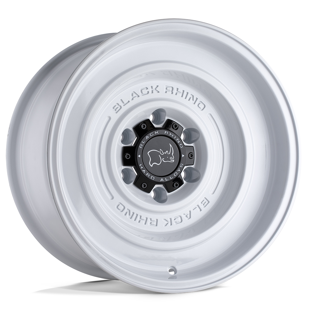 17" Black Rhino Hard Alloys SOLID GLOSS WHITE 5X127
