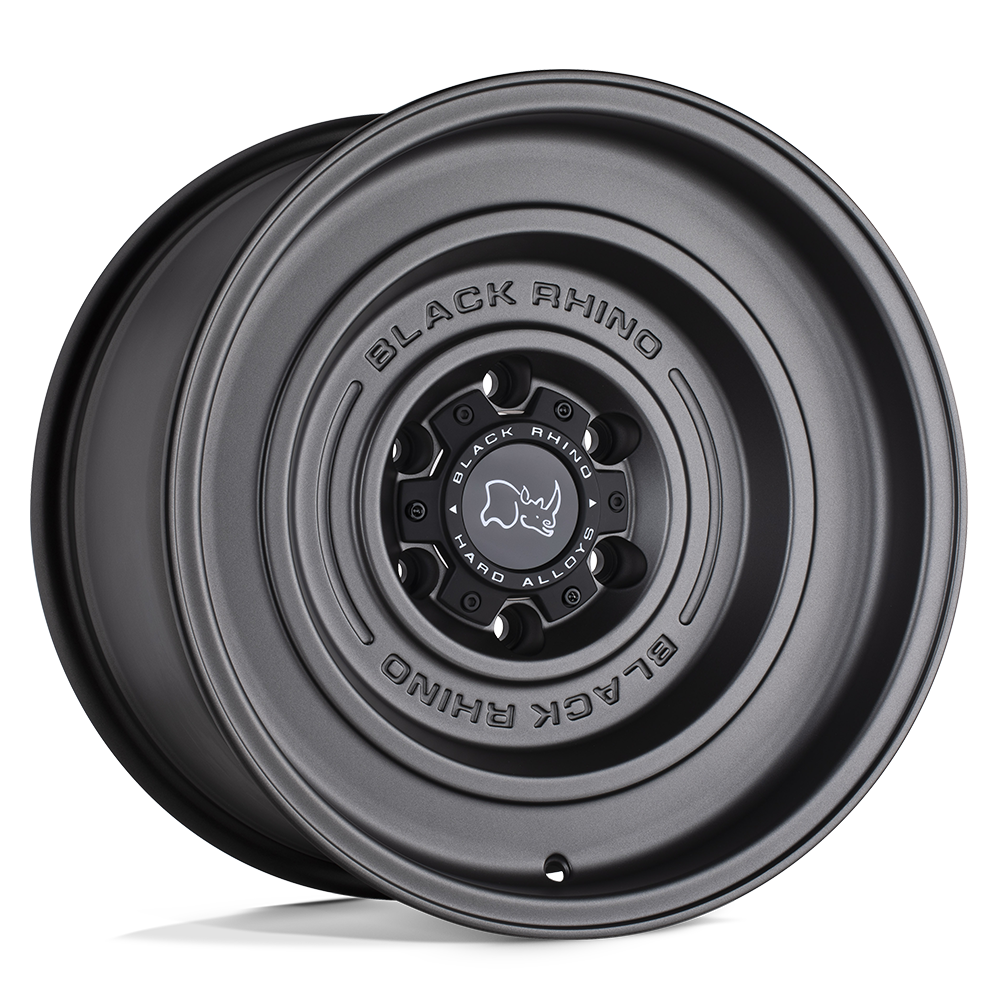 17X9.5 Black Rhino Hard Alloys SOLID MATTE GUN BLACK 6X139.7