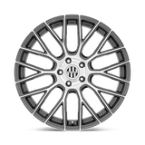19" Victor Equipment STABIL GUNMETAL W/ MIRROR CUT FACE 5X130