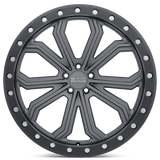 22X10 Black Rhino Hard Alloys TRABUCO M-GUNMETAL W/ BLACK RG & SLVR 5X112