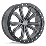 22X10 Black Rhino Hard Alloys TRABUCO M-GUNMETAL W/ BLACK RG & SLVR 5X112