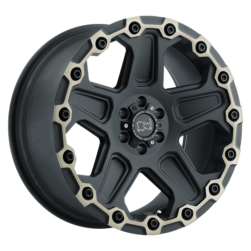 20" Black Rhino Hard Alloys COG MATTE BLACK W/ MACH DARK TINT 5X127