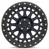 20X9.5 Black Rhino Hard Alloys PRIMM MATTE BLACK W/ BRASS BOLTS 5X127