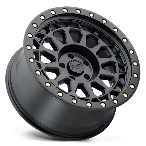 20" Black Rhino Hard Alloys PRIMM MATTE BLACK W/ BRASS BOLTS 5X127