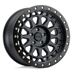 20X9.5 Black Rhino Hard Alloys PRIMM MATTE BLACK W/ BRASS BOLTS 5X127