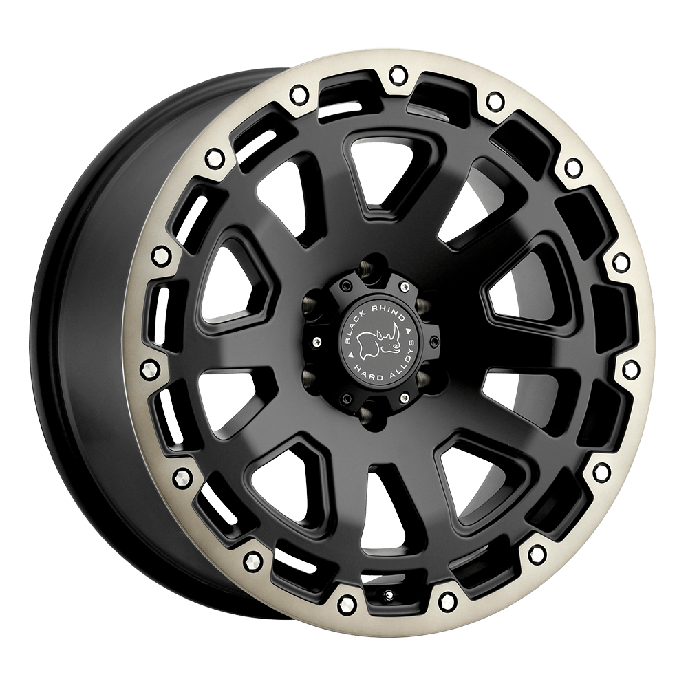 20" Black Rhino Hard Alloys RAZORBACK MATTE BLACK W/ MACH DARK TINT 6X139.7