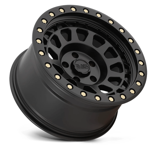 20" Black Rhino Hard Alloys PRIMM MATTE BLACK W/ BRASS BOLTS 5X150