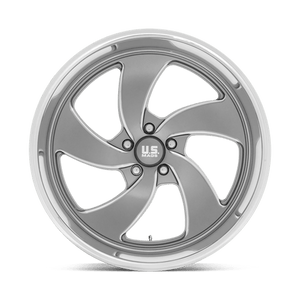 22X8.5 US Mag 1PC U133 DESPERADO ANTHRACITE MILLED DIAM-CUT LIP 5X127