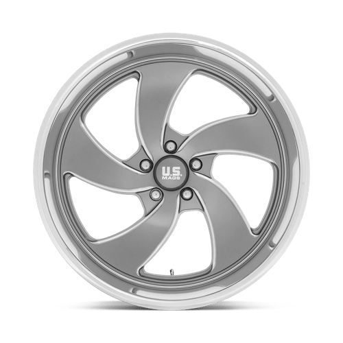 22X8.5 US Mag 1PC U133 DESPERADO ANTHRACITE MILLED DIAM-CUT LIP 5X127