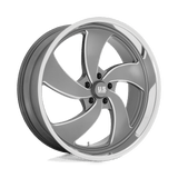 24X9 US Mag 1PC U133 DESPERADO ANTHRACITE MILLED DIAM-CUT LIP 5X120.65