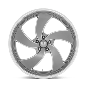 24X9 US Mag 1PC U133 DESPERADO ANTHRACITE MILLED DIAM-CUT LIP 5X120.65