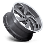 22X9 US Mag 1PC U133 DESPERADO ANTHRACITE MILLED DIAM-CUT LIP 6X135