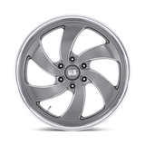 22X9 US Mag 1PC U133 DESPERADO ANTHRACITE MILLED DIAM-CUT LIP 6X135