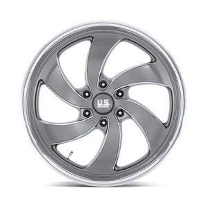 22X9 US Mag 1PC U133 DESPERADO ANTHRACITE MILLED DIAM-CUT LIP 6X139.7