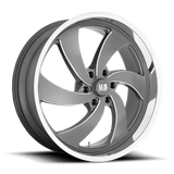 24X9 US Mag 1PC U133 DESPERADO ANTHRACITE MILLED DIAM-CUT LIP 6X135