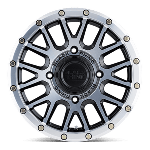 15X7 Black Rhino Hard Alloys - UTV LA PAZ UTV SEMI GLOSS BLACK W/ MACH FACE 4X137
