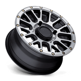 15X7 Black Rhino Hard Alloys - UTV LA PAZ UTV SEMI GLOSS BLACK W/ MACH FACE 4X137