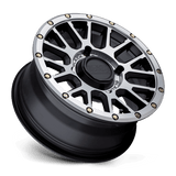 15" Black Rhino Hard Alloys - UTV LA PAZ UTV SEMI GLOSS BLACK W/ MACH FACE 4X137