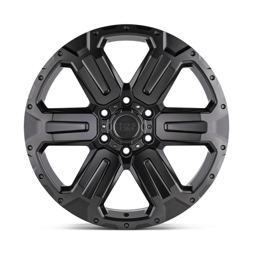 18" Black Rhino Hard Alloys WANAKA M-GUNMETAL W/ BRUSHED FACE 6X139.7