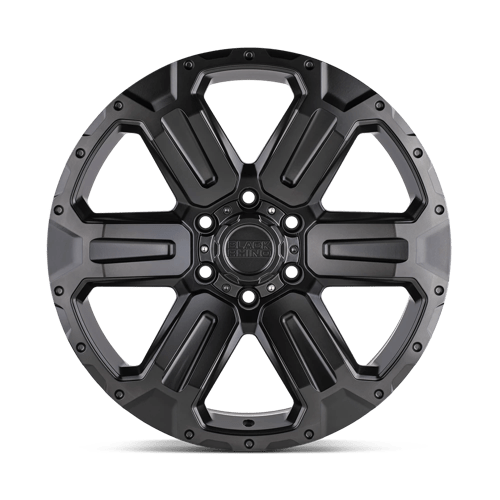 20X9 Black Rhino Hard Alloys WANAKA M-GUNMETAL W/ BRUSHED FACE 6X139.7