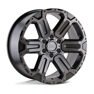 17" Black Rhino Hard Alloys WANAKA M-GUNMETAL W/ BRUSHED FACE 6X139.7