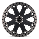 17" Black Rhino Hard Alloys WARLORD MATTE BLACK W/ MACH DARK TINT 5X120