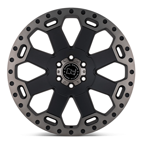 17" Black Rhino Hard Alloys WARLORD MATTE BLACK W/ MACH DARK TINT 6X130