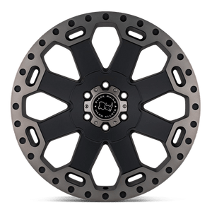 17" Black Rhino Hard Alloys WARLORD MATTE BLACK W/ MACH DARK TINT 6X130